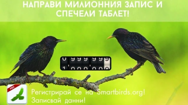 Направете милионния запис в SmartBirds Pro на БДЗП и спечелете таблет